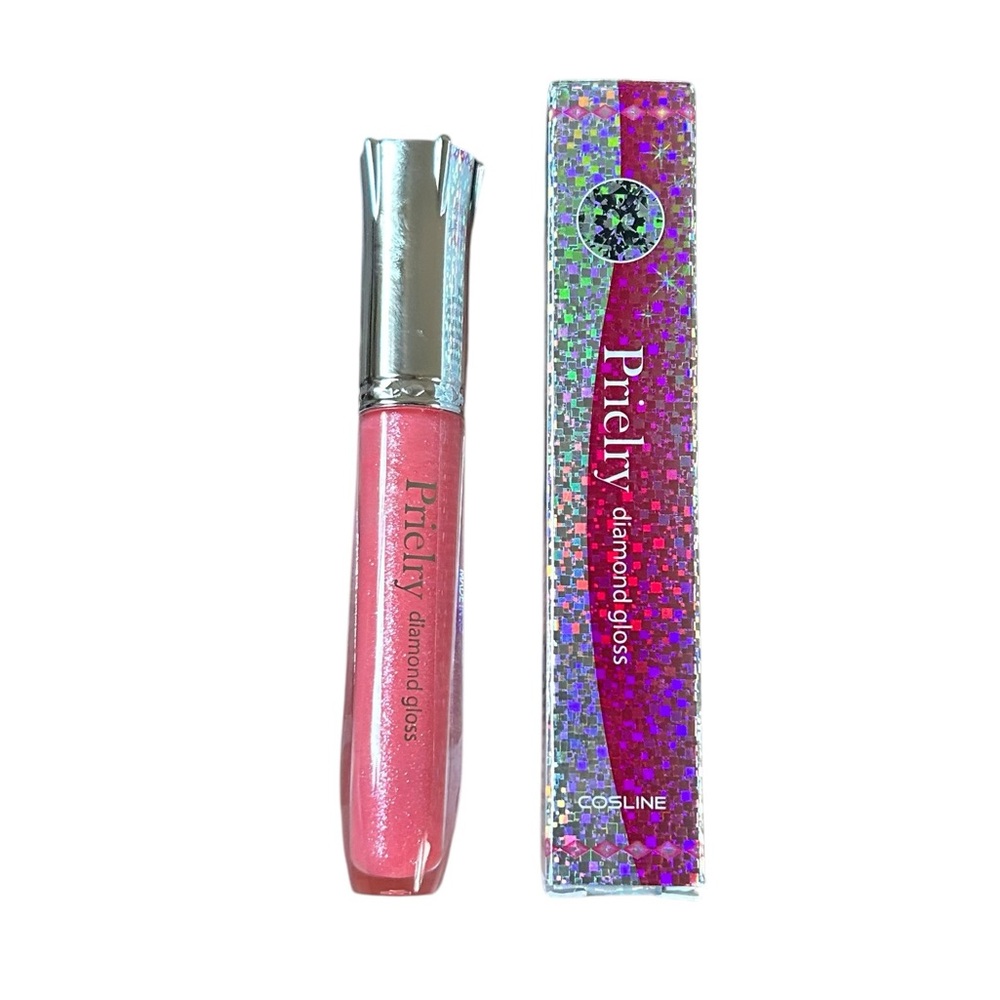 SALE Cosline Prielry Diamond Gloss #17 Pink Sparkling Lip Gloss K-Beauty NIB